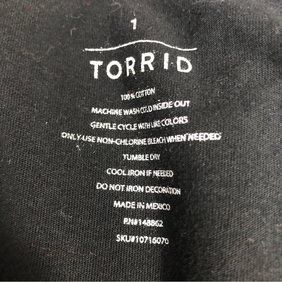 Torrid Sarcasm Black Round Neck Tee 1X - Picture 4 of 4